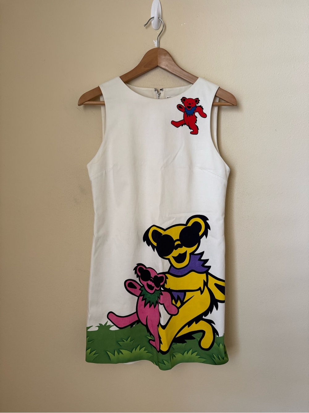 Alice + Olivia x Grateful Dead Clyde Shift Dress Bear White Multi Size 0